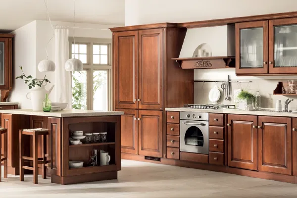 Cucina Madeleine 3 in legno di Scaolini