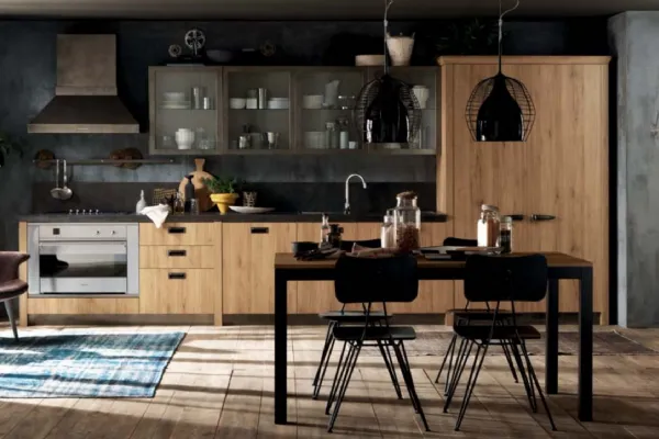 Cucina Diesel Social Kitchen ad angolo di Scavolini