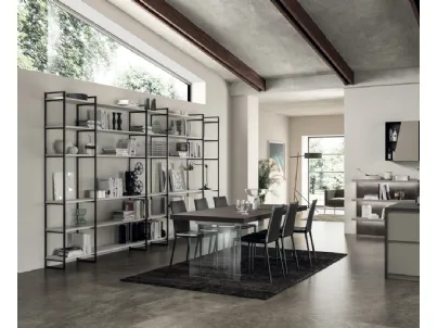 Libreria Living Liberamente sistema Metro di Scavolini