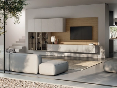 Parete Attrezzata sospesa Living Moda 01 di Scavolini