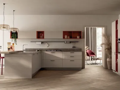 Cucina Moderna con penisola Moda 07 di Scavolini