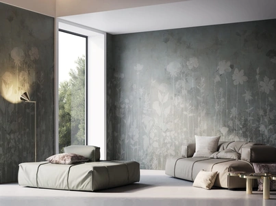 Carta da parati a fiori in stile grunge Tear di Instabilelab