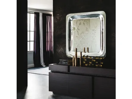 Specchio da parete in cristallo specchiato Glenn di Cattelan Italia