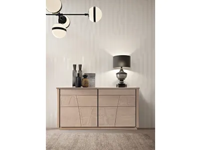 Credenza contenitore Motivi CR2MOLZ in legno finitura Cipria di Ferretti e Ferretti