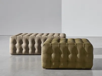 Pouf Chocolat imbottito e trapuntato di Twils