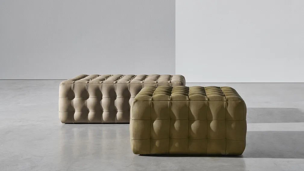 Pouf Chocolat imbottito e trapuntato di Twils