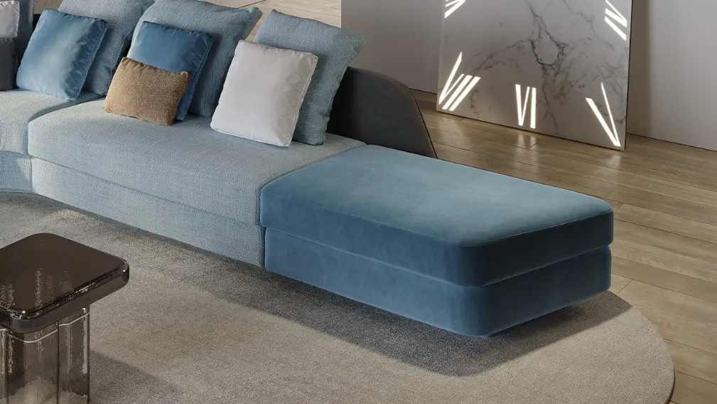 Pouf in velluto Stratum di Reflex