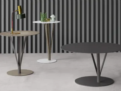 Tavolino di design in metallo Kadou coffee di Bonaldo