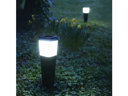 Lampada da terra per esterno in polipropilene con pannello solare Atena di Vivida International