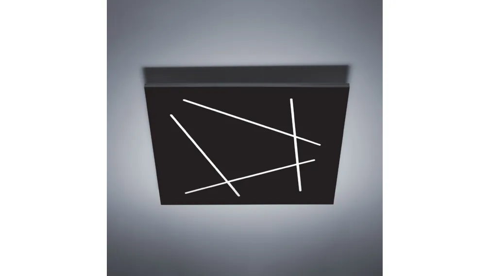 Lampada da parete in alluminio e acrilico con fresate nel corpo di alluminio Flat di Vivida International