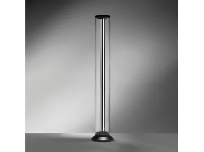Lampada da terra in vetro e alluminio Lemstation di Vivida International