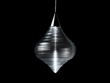 Lampada a sospensione in vetro di Murano soffiato trasparente con supporto in vetro verniciato nero Sheherazade di Reflex