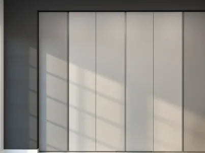 Armadio Anta Battente a muro su misura in melaminico 03D di Ferrimobili