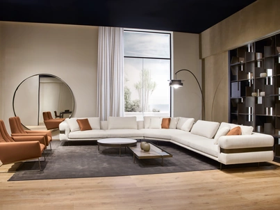 Salotto angolare in tessuto Valley di Cantori