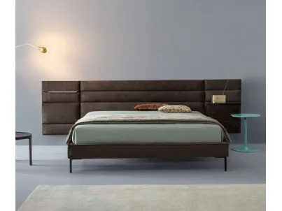 Letto matrimoniale in tessuto Boiserie Set Slim di Twils