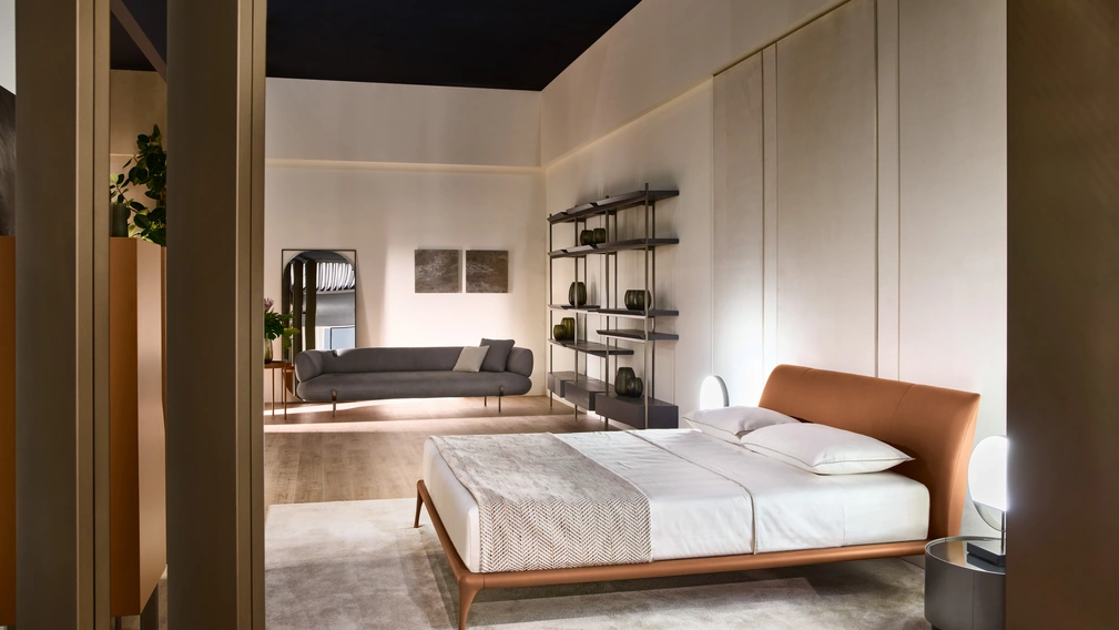 Letto moderno in pelle Iseo 24 di Cantori