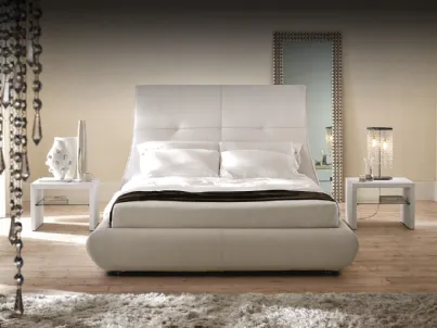 Letto Matisse con testiera importante e box contenitore di Cattelan Italia