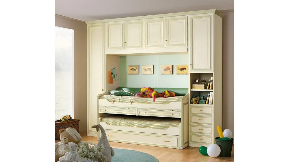 Letto alto con letto esraibile COD-DC00 di Ferretti e Ferretti
