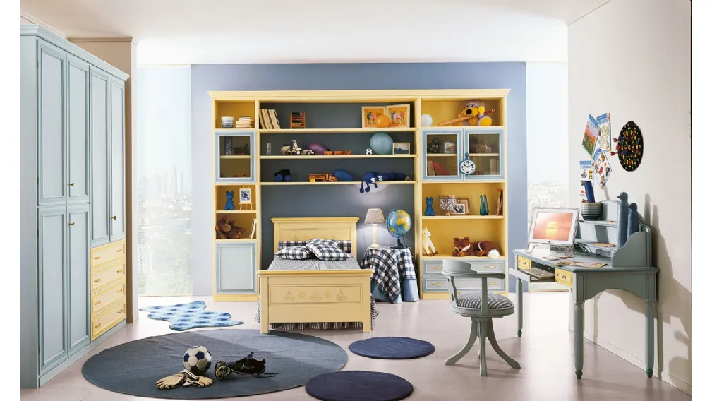 Letto laccato con decorazione COD-LA11 (S/X) di Ferretti e Ferretti