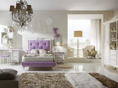 Letto con testiera capitonnè COD-LG90 (S/X) di Ferretti e Ferretti