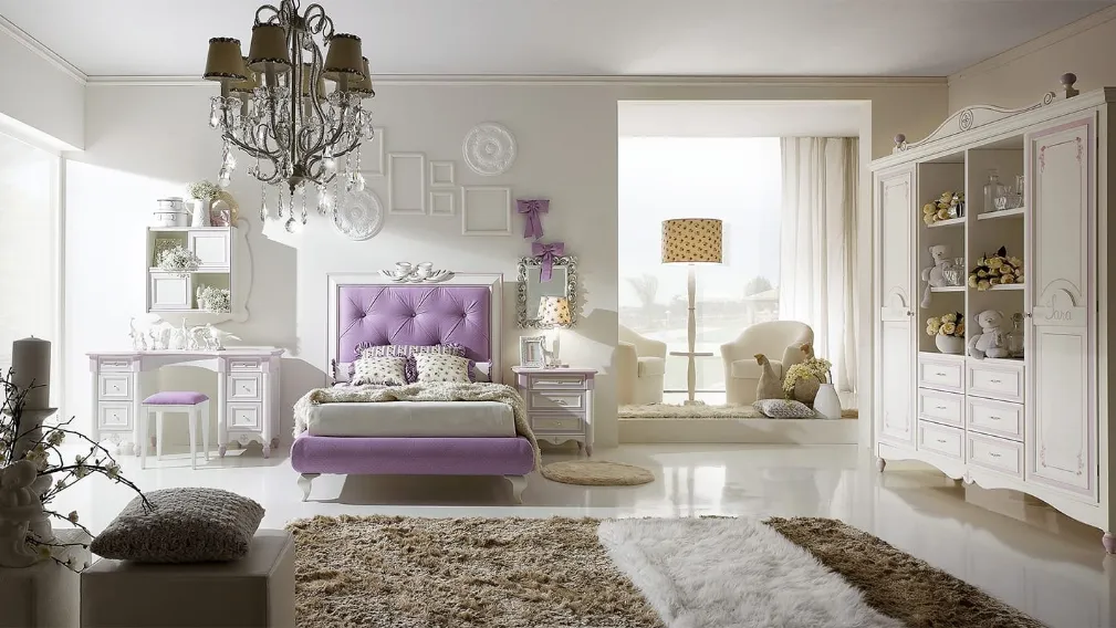 Letto con testiera capitonnè COD-LG90 (S/X) di Ferretti e Ferretti