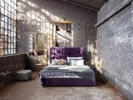 Letto in velluto viola a una piazza e mezza Target di Flexteam