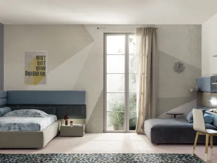 Letto Singolo in tessuto Boiserie Set di Twils