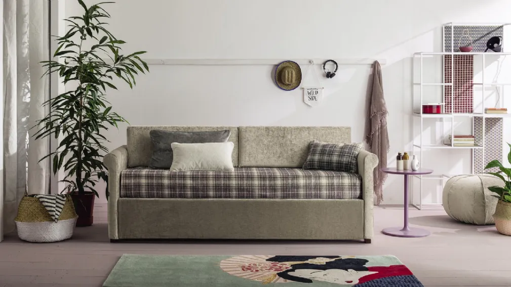 Daybed singolo in tessuto Camelia Mod 32 di Twils