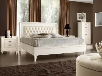 Letto Today LTTOD3 con testiera in pelle imbottita di Ferretti e Ferretti