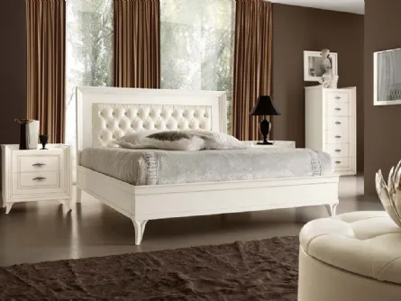 Letto Today LTTOD3 con testiera in pelle imbottita di Ferretti e Ferretti