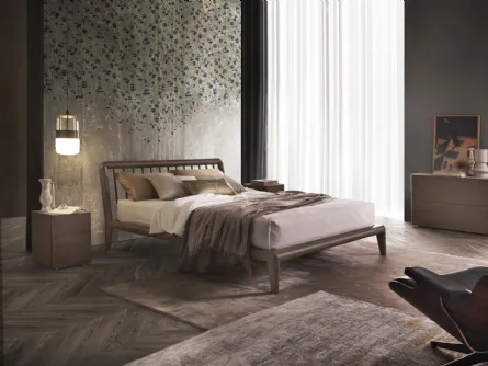 Letto Tube Rovere Visone di Olivieri