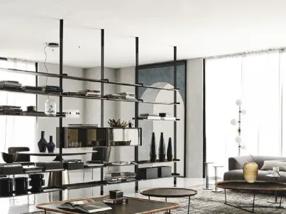 Libreria in legno e metallo Freeway di Cattelan Italia
