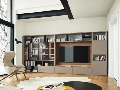 Libreria con vano porta TV Modo M6C60 di Sangiacomo