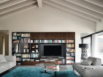 Libreria con vano porta TV Modo M6C61 di Sangiacomo