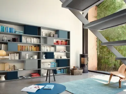 Libreria Modo M6C86 in laccato opaco di Sangiacomo
