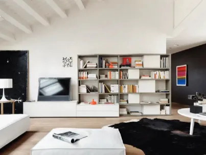 Libreria Modo M6C81 in laccato opaco di Sangiacomo
