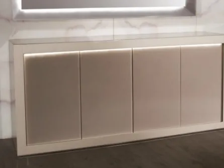 Madia in vetro laccato lucido con struttura in legno Avantgarde Credenza Luce di Reflex