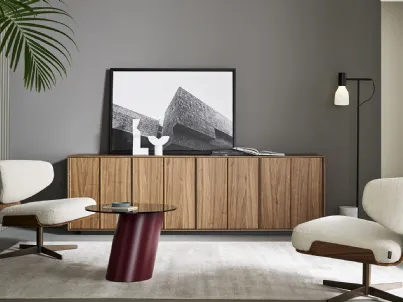 Madia Backdrop in legno impiallacciato di Bonaldo