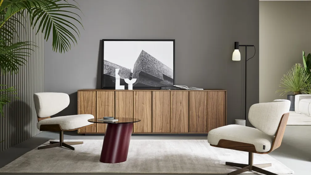 Madia Backdrop in legno impiallacciato di Bonaldo