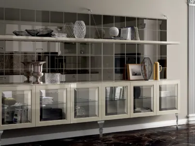 Madia Living Exclusiva in Laccato lucido Tortora di Scavolini