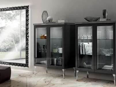 Madia Living Exclusiva in Laccato opaco Nero di Scavolini