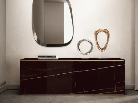 Madia in legno rivestito in vetro MarmoReflex Monolite Buffet di Reflex