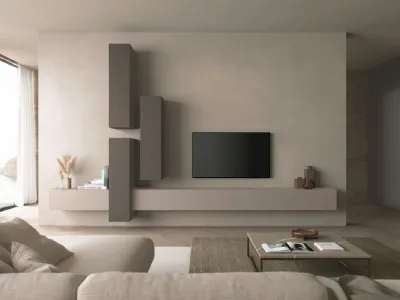 Parete Attrezzata sospesa Cube 6 005 di Olivieri