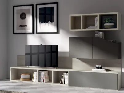 Parete Attrezzata Living Flux in decorativo Olmo Jaipur di Scavolini