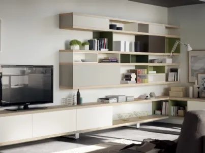 Parete Attrezzata Living Foodshelf in Frassino Natura di Scavolini