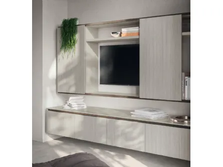 Parete Attrezzata Living Libra in decorativo Oriental Light di Scavolini