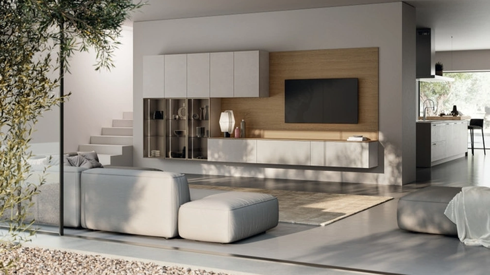 Parete Attrezzata sospesa Living Moda 01 di Scavolini