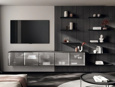 Parete Attrezzata Living Regola 01 in decorativo Quercia di Scavolini