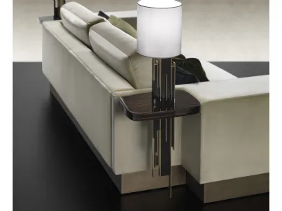 Divano lineare in tessuto imbottito con lampada incorporata Belle Epoque di Reflex