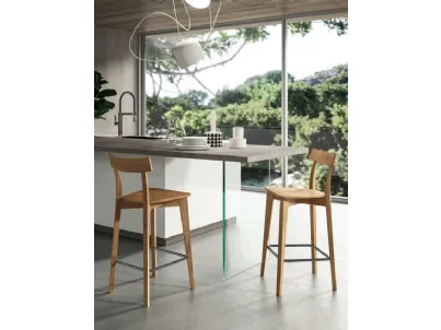 Sgabello Grace in legno di FGF Mobili